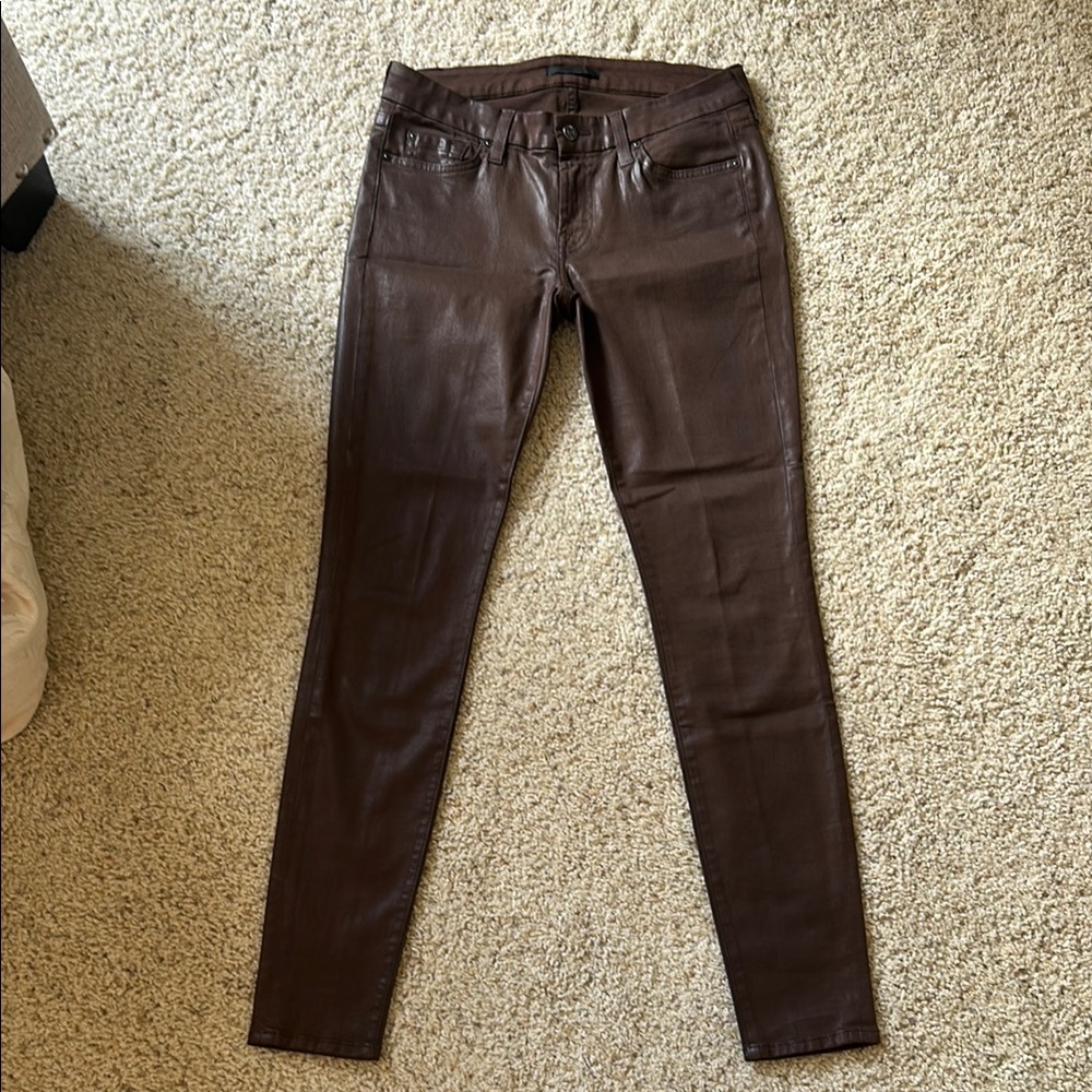 7 For All Mankind Brown Shimmering Pants